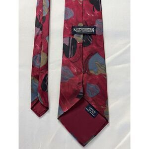 Men's Vintage KUPPENHEIMER CLOTHIERS Silk NECKTIE Power Tie‎ USA RED Geometric